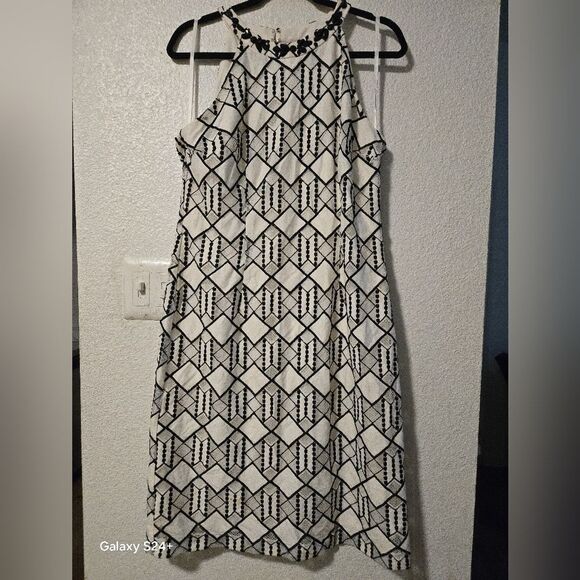 Nine West Black and White Patterned Mini Dress - Picture 2 of 8